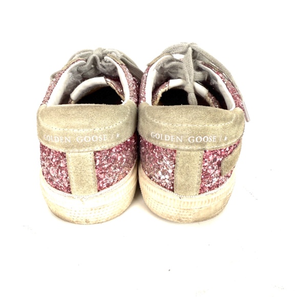Authentic Kids’ Golden Goose Girls’ Pink Glittered May Sneakers 31, 13 - Picture 5 of 11